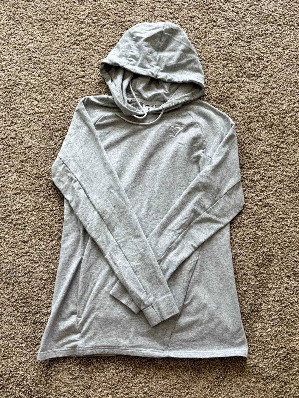 Gymshark Light‎ Gray Hoodie Size Medium Workout Gym